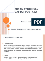 Aturan Penulisan Daftar Pustaka