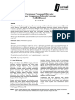 Penyelesaian Persamaan Differensial Dengan Menggunakan Polinomial Lagrange Seri I (1 Dimensi) PDF