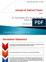 CA Intermediate (IPC) Course Paper 4B Indirect Taxes Chapter 1 CA. Arun K. Agarwal, ACS