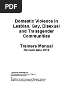 Domestic Violence in Lesbian, Gay, Bisexual and Transgender Communities Trainers Manual