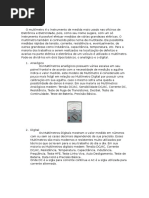 Utilização Do Multimetro