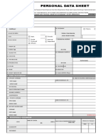 CS Form No. 212 Revised Personal Data Sheet 2 - New