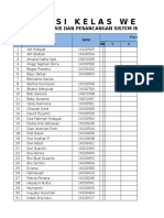 Absensi Kelas Website 7: Analisis Dan Perancangan Sistem Informasi