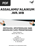 Download PPT ONTOLOGI EPISTEMOLOGI DAN AKSIOLOGI ILMU PENGETAHUAN by Magfirah SN346127610 doc pdf