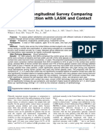 Three-Year Longitudinal Survey Comparing Visual Satisfaction With LASIK and Contact Lenses