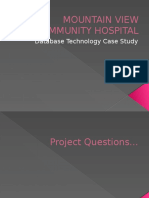 Mountain View Community Hospital: Database Technology Case Study