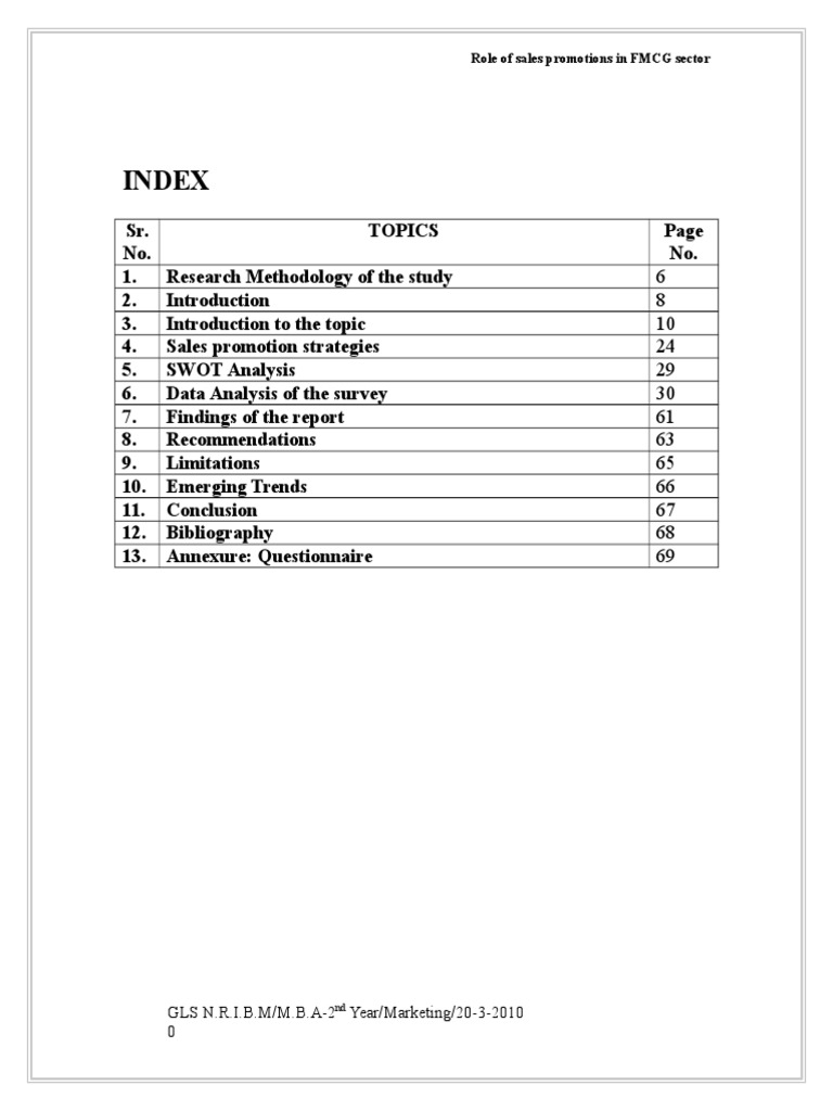 Sales Promotions in FMCG Sector Analysis | PDF | Promotion (Marketing ...