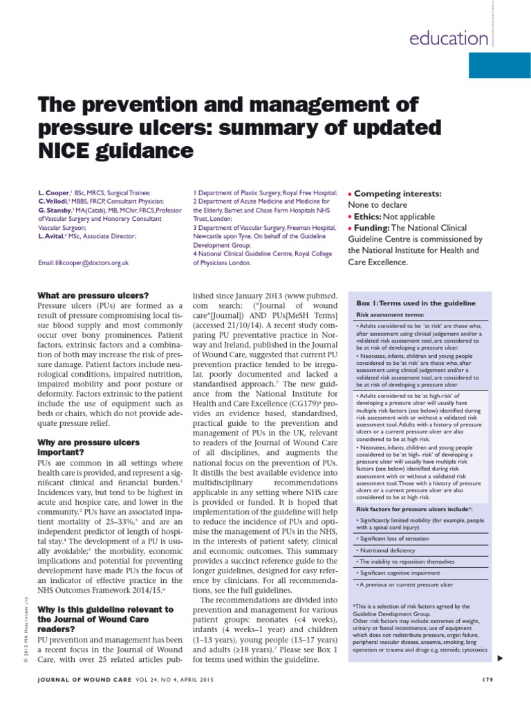 The Prevention and Management of Pressure Ulcer | PDF | Health Care ...