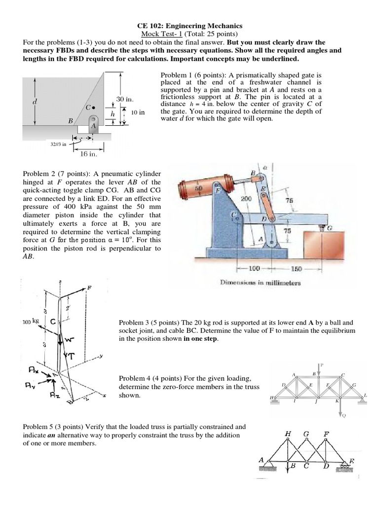 CE 102: Engineering Mechanics | PDF