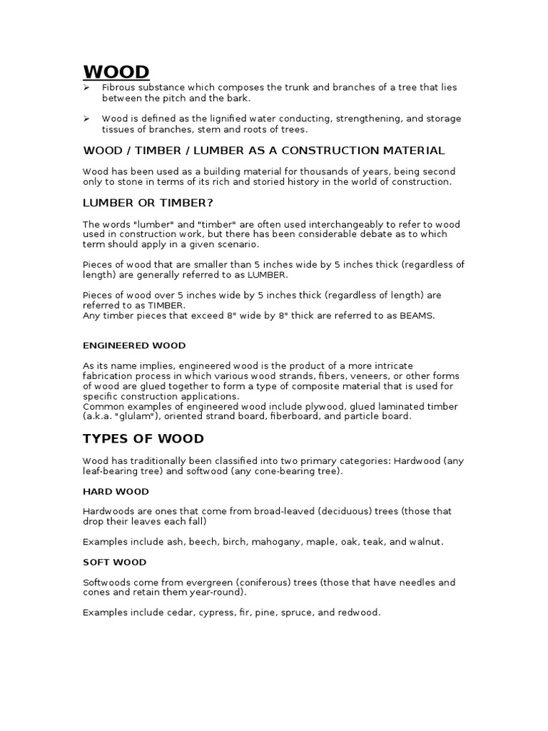 Wood as a Construction Material | PDF