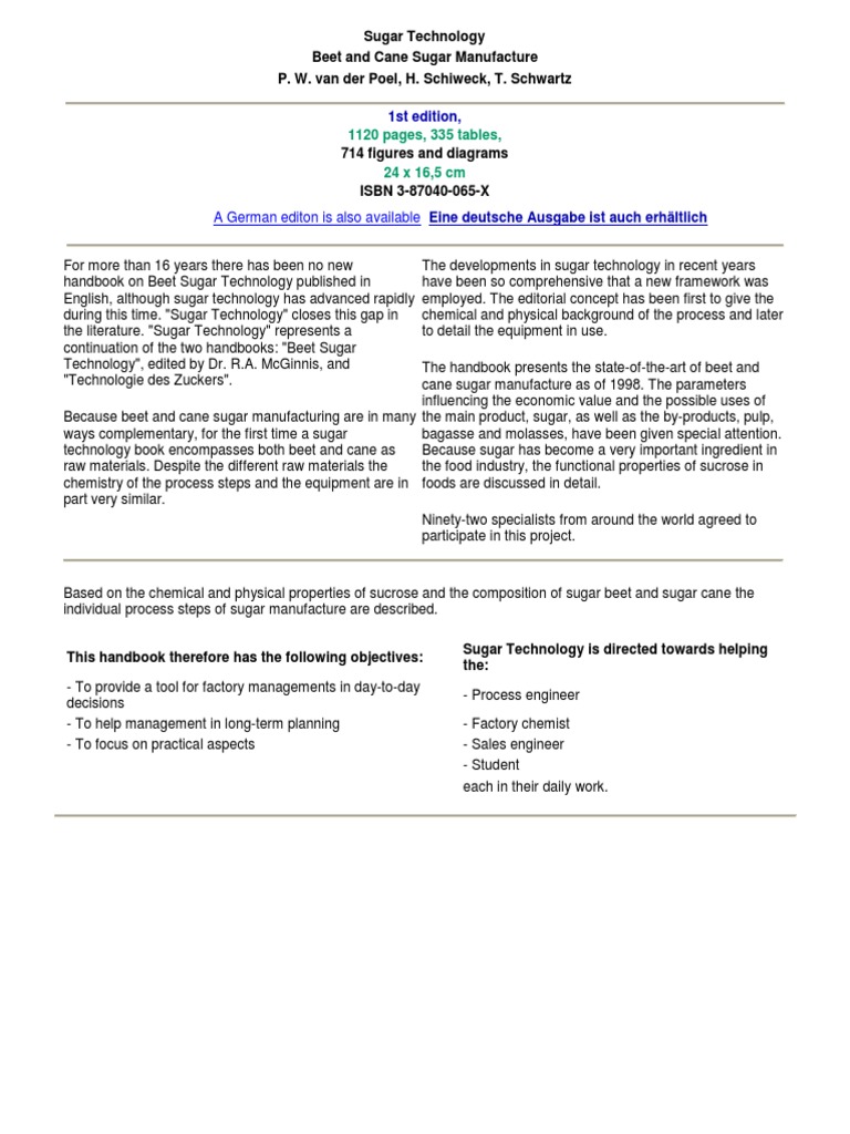 Sugar Technology PDF PDF Sugar Beet Crystallization