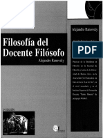 6988-Ranovsky, Alejandro - Filosofía Del Docente Filósofo PDF
