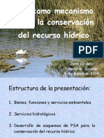 PSA como mecanismo para la conservación del recurso hídrico