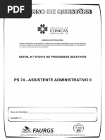 PROVA HCPA Assistente Administrativo II