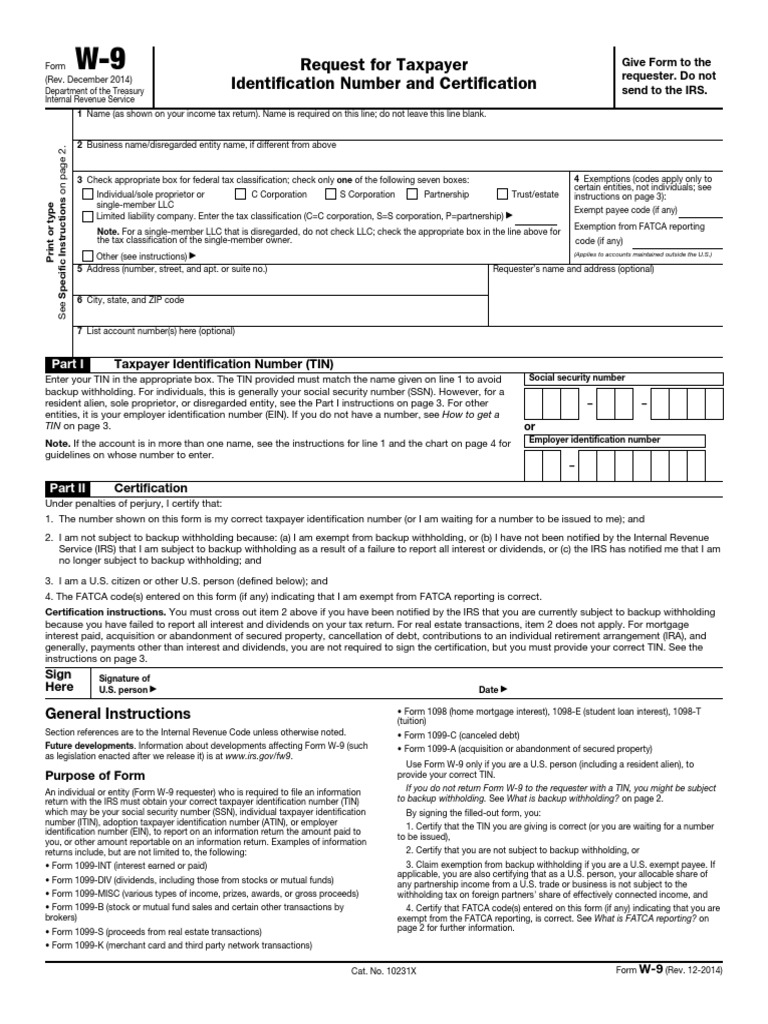 W9 Form PDF | PDF | Withholding Tax | Limited Liability Company