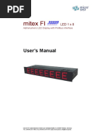 User's Manual: LED 1 X 8