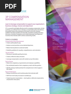 Mercer College 3p Compensation Management Jkt Sep 13316a Mc - 