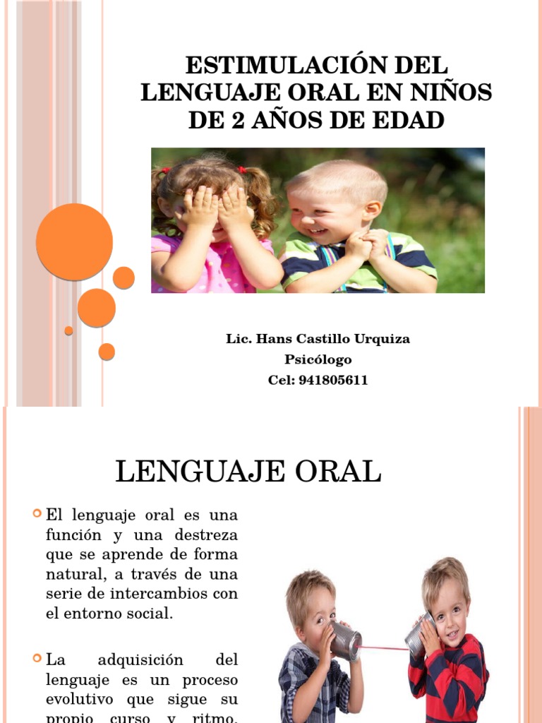 Fomentando el desarrollo del lenguaje oral en niños de 2 años a través ...