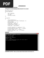 PROGRAM #13 Aim:Implementing Structure //program To Read Employee Data and Print It On Screen