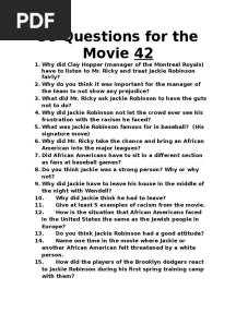 38 Questions For The Movie 42