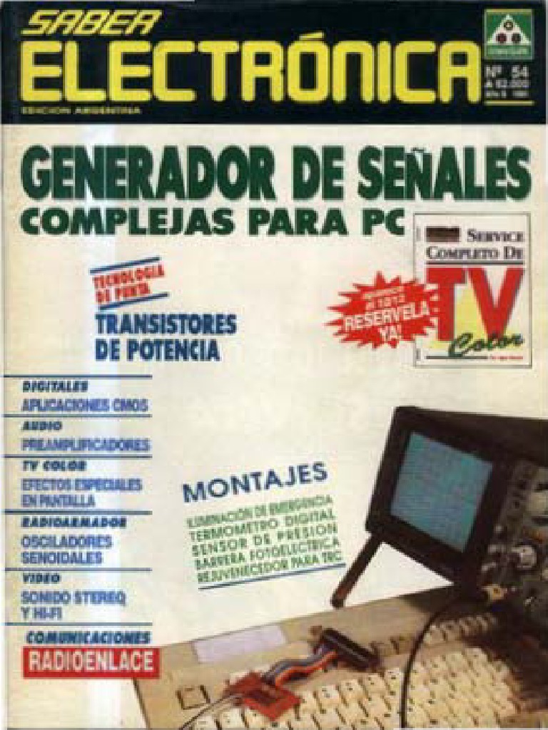 Saber Electronica 054 (1991-12).pdf | Corriente eléctrica | Ingenieria ...