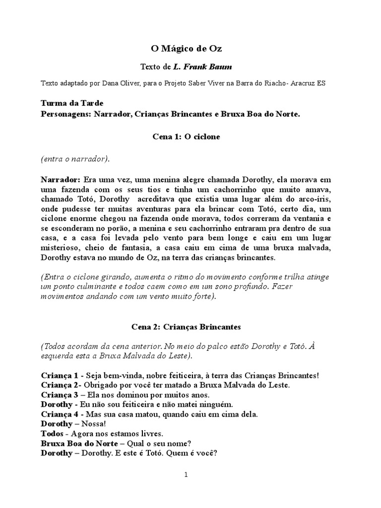 Livro Mágico De Oz | Luan Almeida | Quizur, image size:768x1024