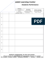 Chalabi Learning Center Students Assessment Form 1396