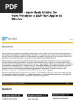 MOB160 - Agile Meets Mobile: Go From Prototype To SAP Fiori App in 15 Minutes