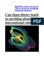 Chaos Theory and International Relations