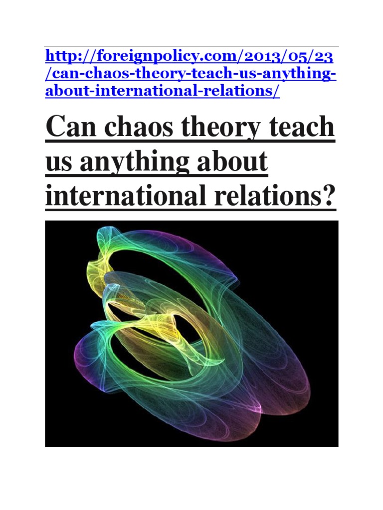 Chaos Theory in International Relations | PDF | Chaos Theory ...