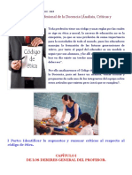 ÉTICA Y PEDAGOGÍA - Código de Ética Del Profesional de La Docencia (Ánalisis, Críticas y Aportes)