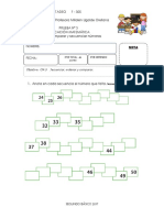 PRUEBA 3. EDUCACIÓN MATEMÁTICA. Ordenar, Comparar y Secuenciar Números