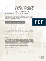 Estado, Mercado y Sociedad en El Chile de Los Noventa: ¿La Herencia de Un "Modelo de Modernización" Autoritario?