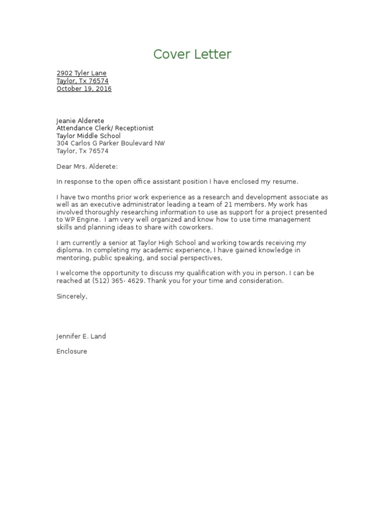 Cover Letter CoOp PDF