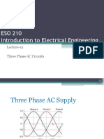 ESO 210 Introduction To Electrical Engineering: Lecture-12 Three Phase AC Circuits