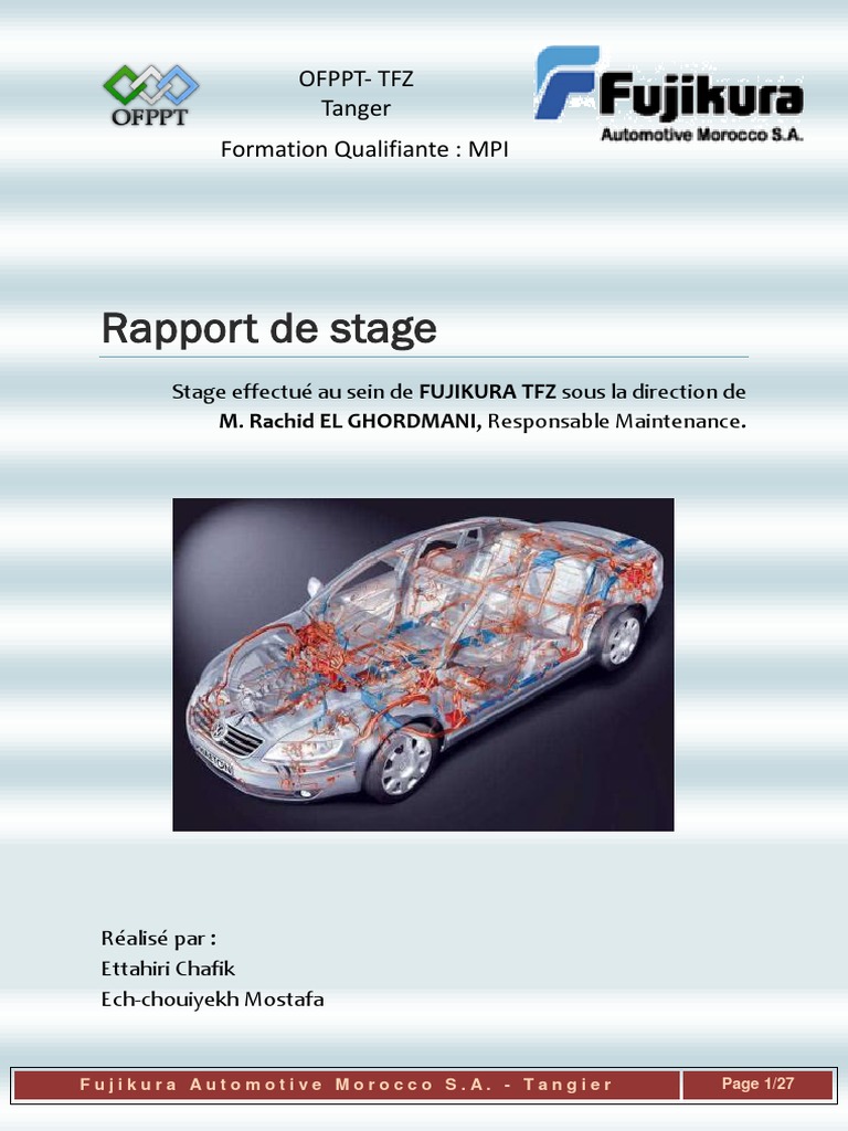 Rapport De Stage Automobile