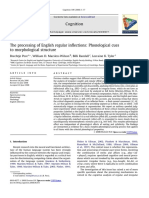 The Processing of English Regular Inflections: Phonological Cues To Morphological Structure