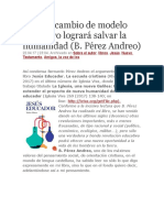 Sólo Un Cambio de Modelo Educativo Logrará Salvar La Humanidad