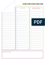 Weekly schedule and goals planner