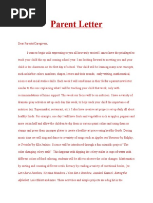 parent letter