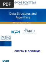 Data Structures and Algorithms: Minimum Spanning Trees