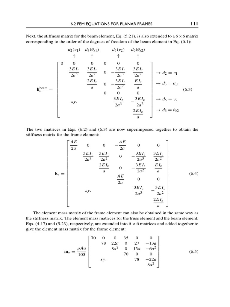FEM Analysis of Beam Element Reactions | PDF | Matrix (Mathematics ...