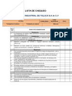 Lista de Chequeo Plasticos