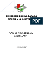 Plan de Área Lengua Castellana 2017