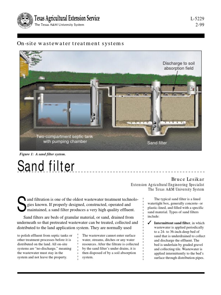 Sand Filter Systems in Agriculture | PDF | Filtration | Sewage Treatment