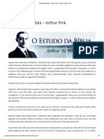 O Estudo Da Bíblia - Arthur Pink - Projeto Castelo Forte