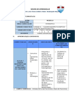 Sesion de Aprendizaje - 1° B - Modelo