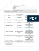 Tour Production Schedule