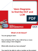 Venn Diagrams HCF LCM