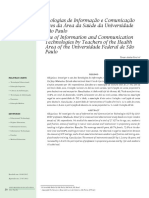 Uso Das Tecnologias de Informação e Comunicação Por Professores Da Área Da Saúde Da UNIFESP